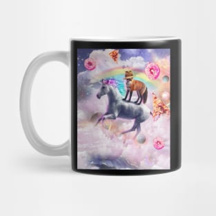 Fox Riding Unicorn Mug